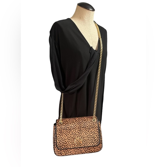 NWT Authentic Tory Burch Willa Shoulder/Crossbody Bag in Leopard Print - Picture 7 of 7